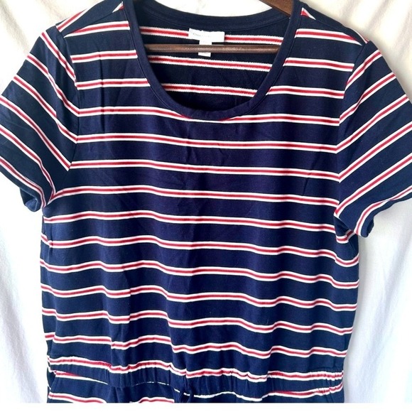 Charter Club Tops - Charter Club Blue and White Relaxed Fit T-Shirt dress